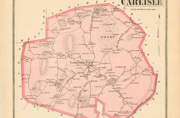 Carlisle MA An 1875 Map of Carlisle