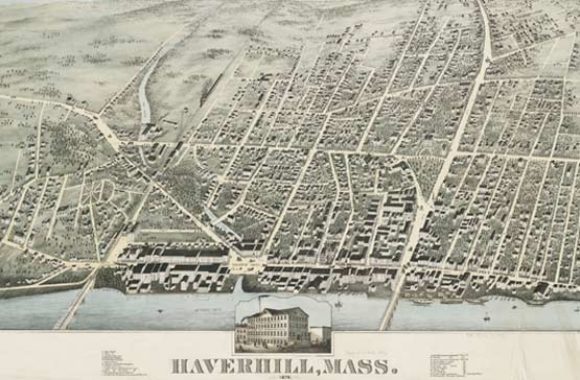 Haverhill MA Map of Haverhill 1876