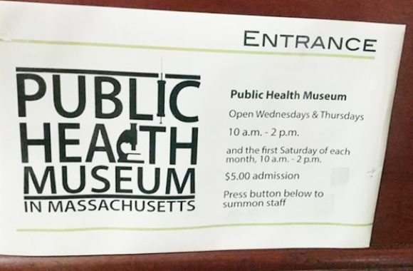 Tewksbury MA Public Health Museum Sign