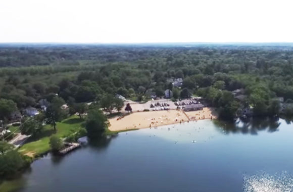 Wilmington MA Silver Lake Aerial View